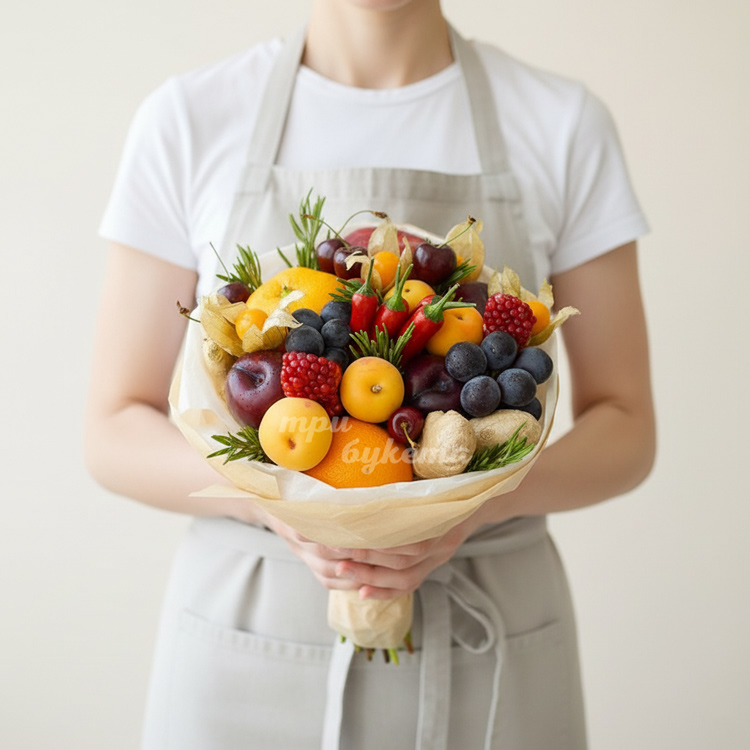 Букет из апельсинов и слив